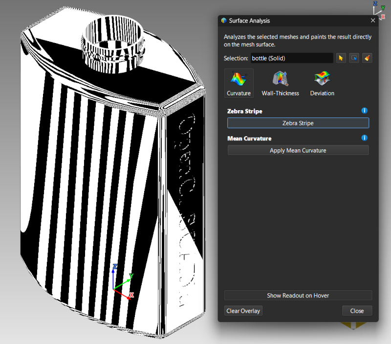 Zebra stripes on a bottle